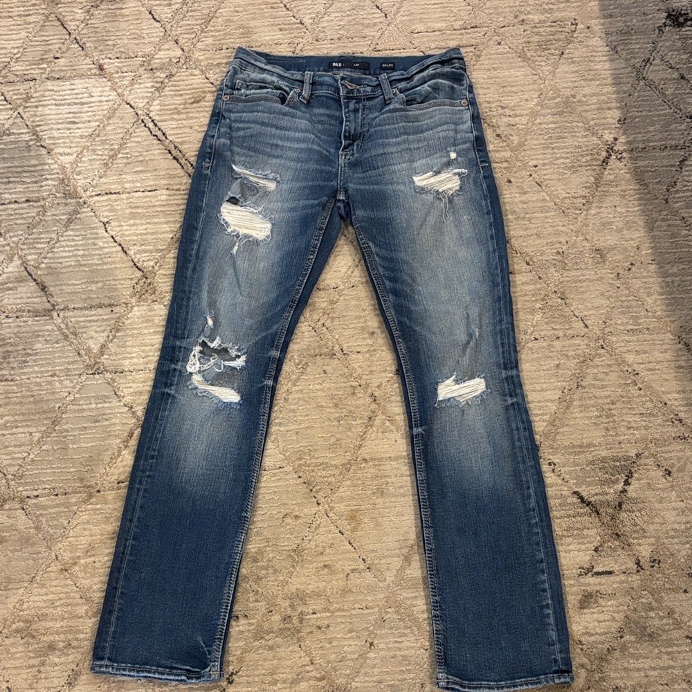 BKE Ripped Denim Jeans in Blue